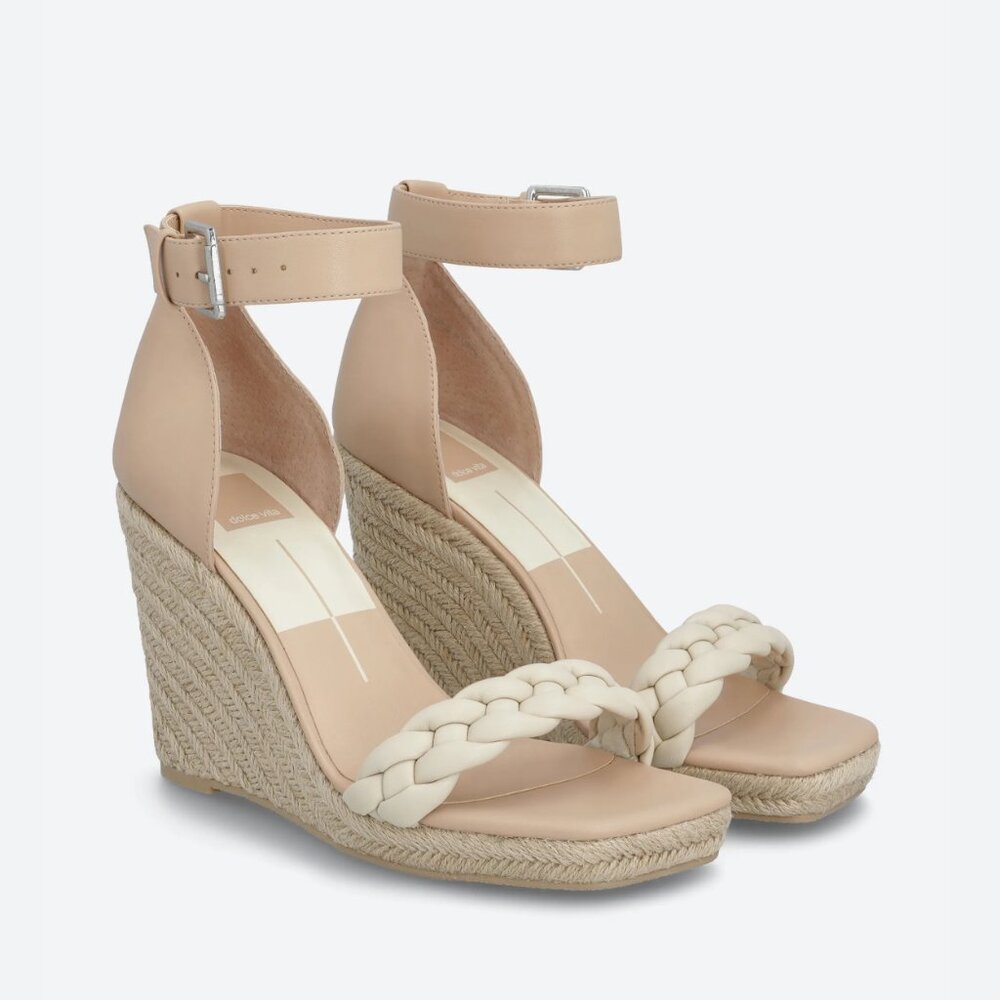 Nude and Beige Milano Wedges